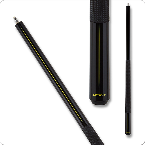 Action ABK08 Break Cue - 25oz  - Black with yellow stripe design