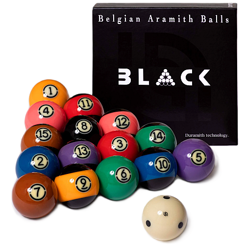 Aramith Tournament Black TV Ball Set BBABK