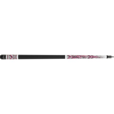 Athena ATH42 Pool Cue Two-tone pink hearts and thorns overlaid design