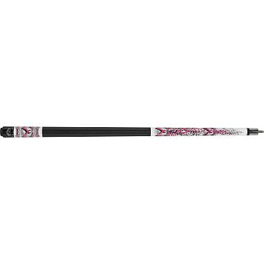 Athena ATH42 Pool Cue Two-tone pink hearts and thorns overlaid design
