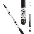 Athena Cues - ATH48 White with black dandelion and bird Peace design