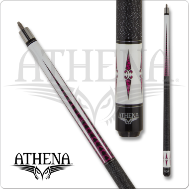 White w/Black Pink Heart 17-21 oz & Case New Athena ATH40 Pool Cue Stick 