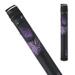 Athena ATHC02 Case 02 - 2x2 = 2 butts / 2 Shafts Black vinyl with purple hearts and flames design