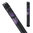 Athena ATHC02 Case 02 - 2x2 = 2 butts / 2 Shafts Black vinyl with purple hearts and flames design