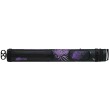 Athena ATHC02 Case 02 - 2x2 = 2 butts / 2 Shafts Black vinyl with purple hearts and flames design