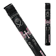 Athena ATHC06 Cue Case - 2/2 Embroidered cross and wings with pink accents