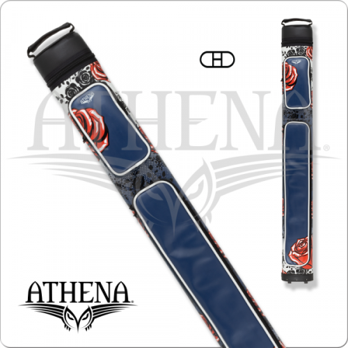 Athena ATHC17 2x2 Hard Case - Navy Blue with Red and White Roses