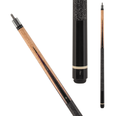 Schon Pool Cue CX100 Maple with black points encasing pearl diamonds