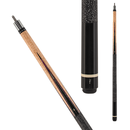 Schon Pool Cue CX100 Maple with black points encasing pearl diamonds