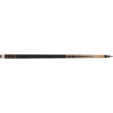 Schon Pool Cue CX98 - Maple with reddish triangles and rectangles encased by micarta & black point