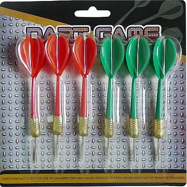 6 Steel Tip Darts with Plastic Body & Flights | DRT6