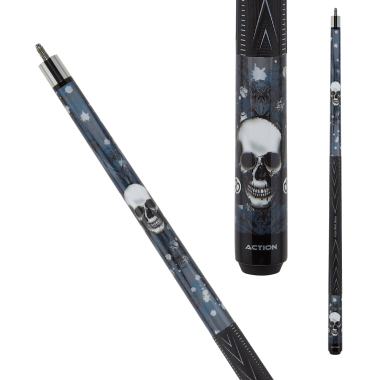 Eight Ball Mafia EBM25 black graphics and white splatter design with a skull and two eight balls