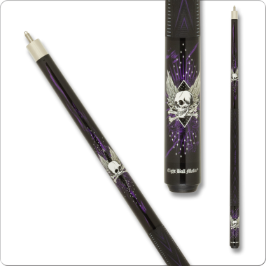 Eight Ball Mafia EBM29 Black with purple accents and white winged skull