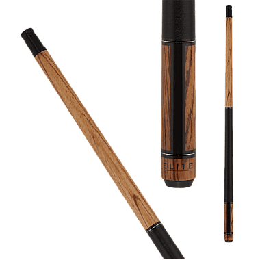 Elite EP49 Pool Cue | Zebrawood with Black Stain Accent