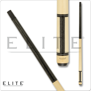 Elite EP56 Pool Cue with Grey Pressed Wood and smoke stain