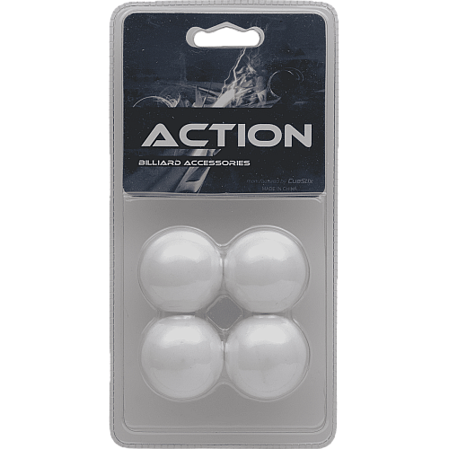 Action FBSBP Smooth Foosball 4-Pack - White Replacement Balls
