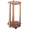 9 Cue Oak Floor Stand | 360° Round Pool Cue Rack | FR9