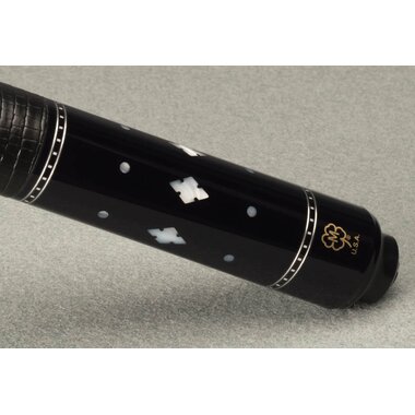 McDermott - G502 Pool Cue with four recon ebony inlaid points which have pearl notched diamonds