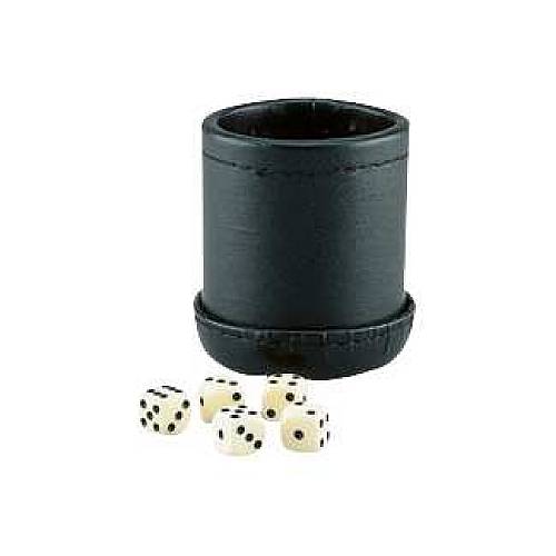 GADC Dice Cup and 5 Dice Set - Professional Game Room Accessory