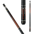 Griffin - GR-30 Pool Cue Black stain, floating white spears, encasing white skull