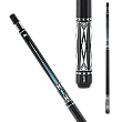 Griffin GR40 Pool Cue - Jet black with cream and mirror overlaid points