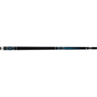 Griffin GR42 Pool Cue - Black with turquoise points and white diamond overlay