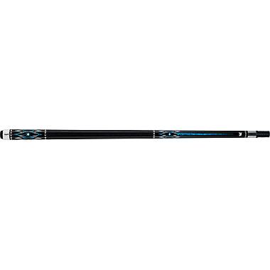 Griffin GR42 Pool Cue - Black with turquoise points and white diamond overlay