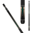 Griffin - GR46  - Black with maple points alternating green and reflective points
