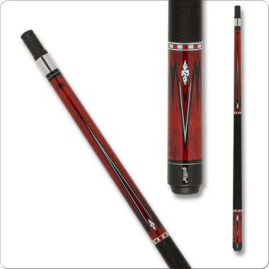 Griffin GR64 Pool Cue Red with 4 black and silver points