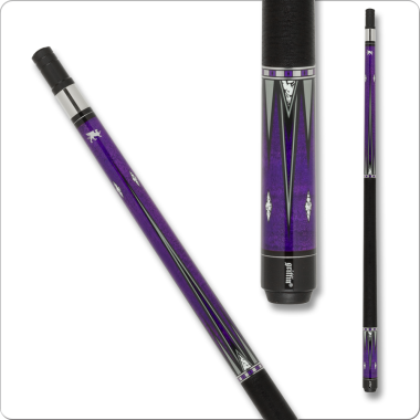 Griffin GR65 Pool Cue Purple with 4 silver and black points