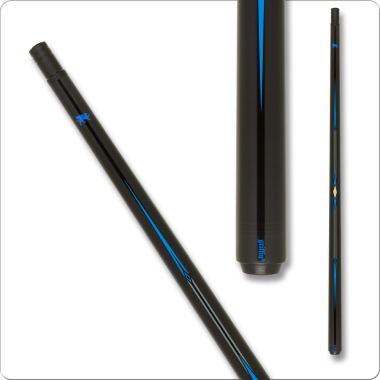 Griffin GRBK01 Break Cue - 22oz  Ebony with blue points and reflective diamond accents