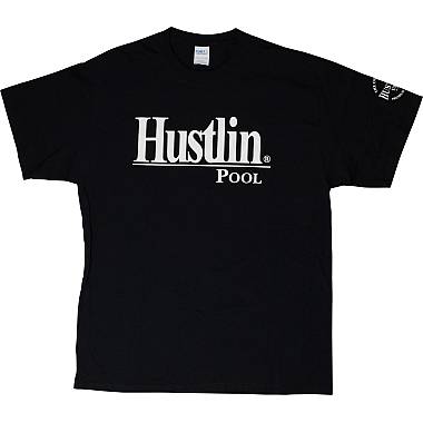 Hustlin Black T-Shirt 8 Ball Rack | Unisex Pool Shirt HUST01