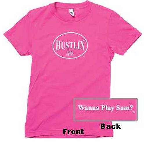 Hustlin USA HUSWANNA Women's T-Shirt | Hot Pink Graphic Tee
