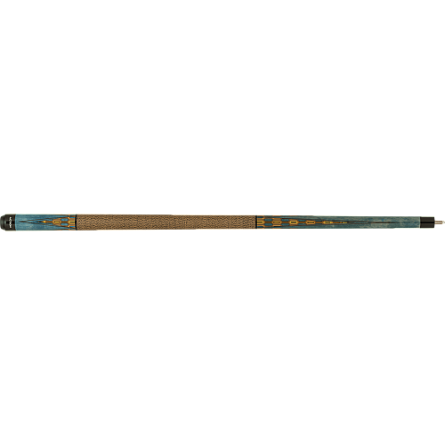 Action Impact IMP69 Cue - Blue with 4 brown points with gold links