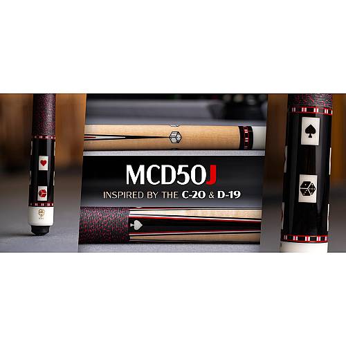 McDermott MCD50J 50th Anniversary Pool Cue - Gambler Theme with Card Suits & Dice