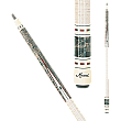 Meucci - 9712 Pool Cue - Gray stained bird's eye maple with white points