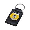 Leather 9-Ball Key Chain | Pool & Billiards Key Ring | NIKC9
