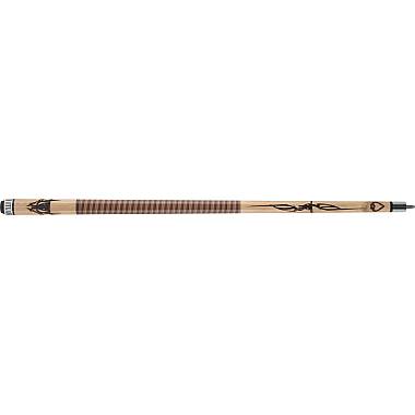 Outlaw OL42 Pool Cue Brown stained Maple with longhorn skull and tribal inspired designs