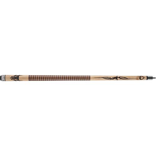 Outlaw OL42 Pool Cue Brown stained Maple with longhorn skull and tribal inspired designs