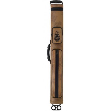 OUTLAW 2-Butt and 2-Shaft Vinyl Pool Cue Case with Flames Design 