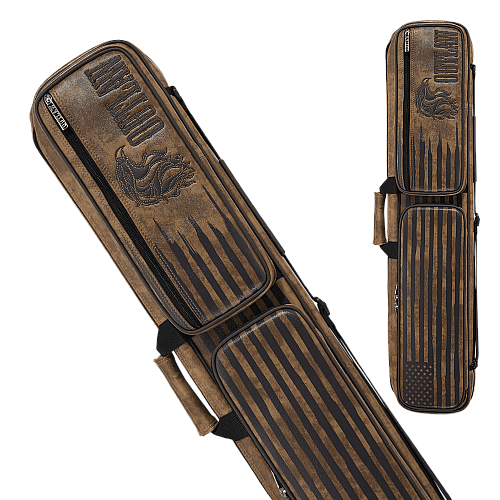 Outlaw OLSCB 4x8 Soft Cue Case – Tan USA Flag & Eagle Vinyl