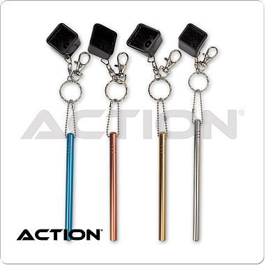 QCHM Metal Pocket Chalker - Billiard Chalk Holder with Clip & Keychain