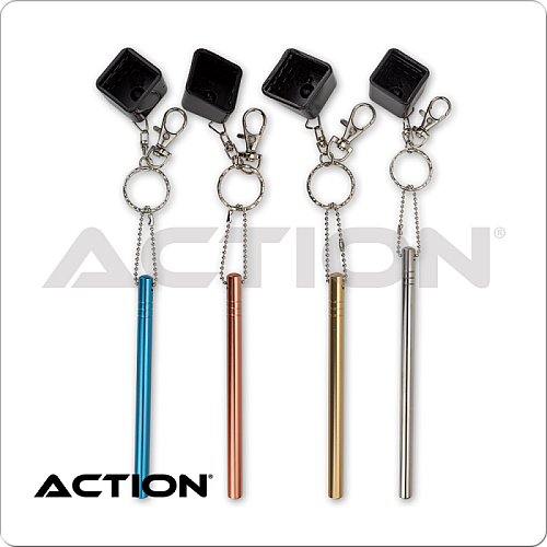 QCHM Metal Pocket Chalker - Billiard Chalk Holder with Clip & Keychain QCHM Metal Pocket Chalker - Billiard Chalk Holder with Clip & Keychain