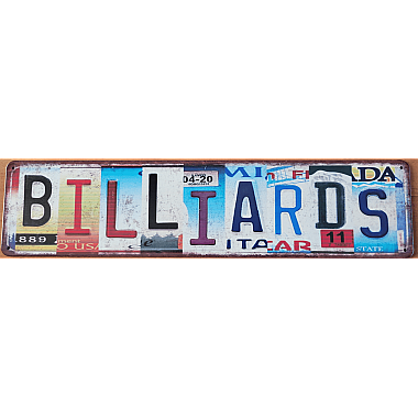 Tin "Billiards" Sign