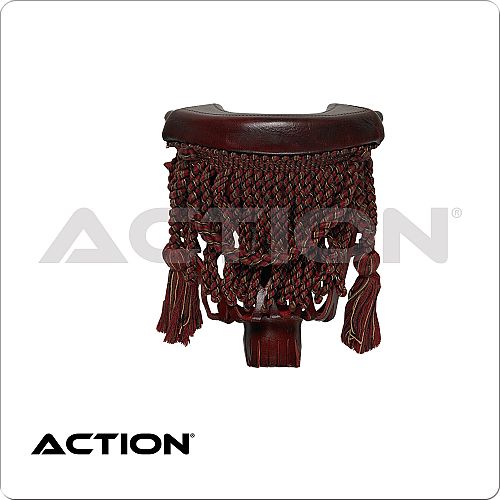 Leather Pool Table Pockets -Burgundy Fringe TPPK10 Leather Pockets