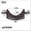 Dark Brown Leather Shield Pool Table Pockets Set of 6 – Replacement Drop Pockets