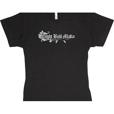 Eight Ball Mafia Women’s V-Neck T-Shirt | Billiards for Life TSEBM05