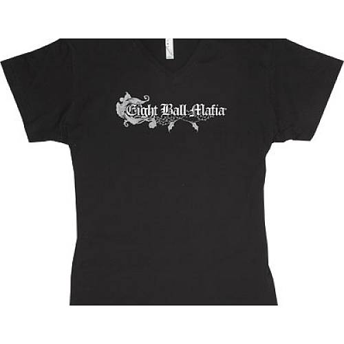 Eight Ball Mafia Women’s V-Neck T-Shirt | Billiards for Life TSEBM05