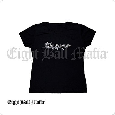 Eight Ball Mafia TSEBM05B Women's Scoop Neck T-Shirt | Bold Graphic Tee