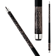 Voodoo 11 Gray Skull and Spiderweb Pool Cue - Leather Wrap
